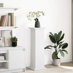 vidaXL Piédestal avec rangement blanc 31x30x90 cm bois d'ingénierie