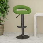 vidaXL Tabouret de bar Vert clair Velours