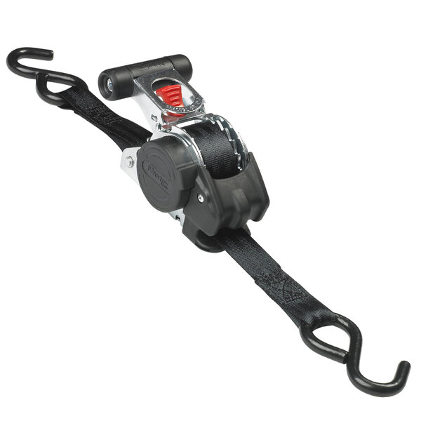 Sangle d'Arrimage avec Crochets et Cliquet Rétractable  Noir  3m x 25mm Sangle