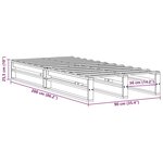 vidaXL Cadre de lit sans matelas cire marron 90x200 cm bois pin massif