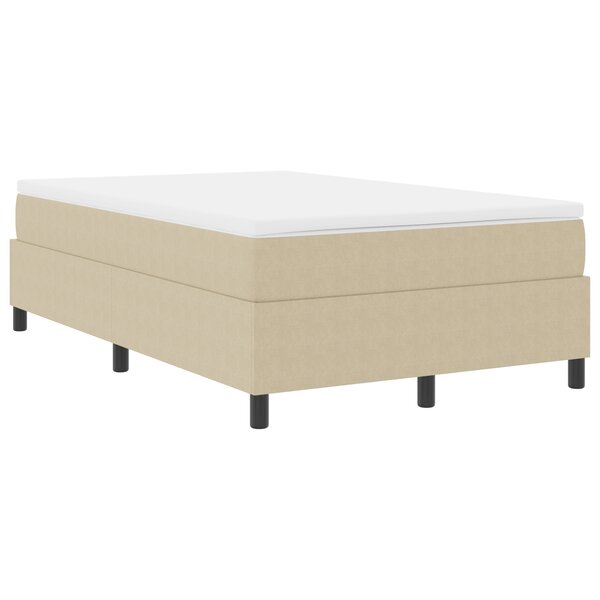Lit box spring vidaXL Vert clair Gris 120x200 cm Tissu en velours côtelé