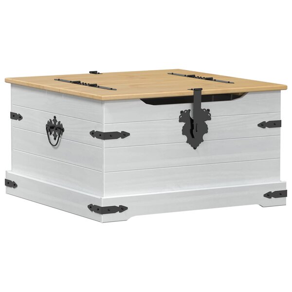 vidaXL storage box avec étagère Blanc 78 x 78 x 45 cm Pin massif