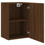 vidaXL Meuble TV mural chêne marron 40 5x30x60 cm bois d'ingénierie