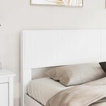 vidaXL Cadre de lit avec rangement et tête de lit Blanc 200 x 200 cm