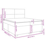 vidaXL Sommier à lattes de lit avec matelas Noir 200x200 cm Tissu