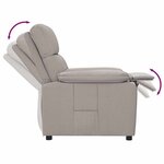 vidaXL Fauteuil inclinable Taupe Tissu