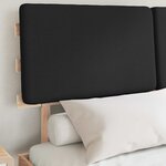 vidaXL Cadre de lit avec tête de lit rembourrée Noir 135 x 190 cm