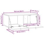 vidaXL Meuble TV mural Bois ancien 78 5 x 41 x 30 cm Bois d'ingénierie