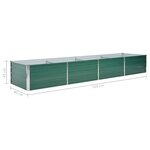 vidaXL Lit surélevé de jardin Acier galvanisé 320x80x45 cm Vert