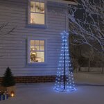 vidaXL Arbre de Noël cône 108 LED Bleues 70x180 cm