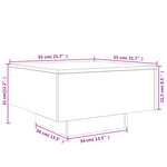 vidaXL Table basse chêne fumé 55x55x31 cm bois d'ingénierie