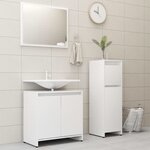 vidaXL Ensemble de meubles de bain 3 Pièces Blanc Bois d'ingénierie