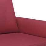 vidaXL Canapé à 2 places Rouge bordeaux 120 cm Similicuir