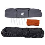 vidaXL Tente familiale dôme 6 personnes gris orange libération rapide
