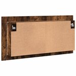 vidaXL Armoire à miroir à LED de bain chêne fumé 90x12x45 cm acrylique