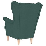 vidaXL Fauteuil vert foncé 74x84x100 cm tissu