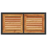 vidaXL Ensemble de bistro 3 Pièces avec coussins noir résine tressée