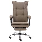 vidaXL Chaise de bureau Taupe Tissu