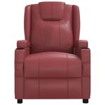 vidaXL Fauteuil de massage électrique Rouge bordeaux Similicuir
