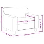 vidaXL Fauteuil Cappuccino 60 cm Similicuir