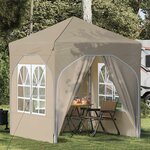 vidaXL Tente de fête pop-up 192 x 192 x 245 cm Crème