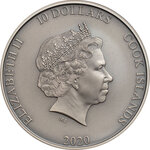 Pièce de monnaie en Argent 10 Dollars g 62.2 (2 oz) Millésime 2020 Mythology Objects ARTEMIS