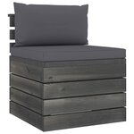 vidaXL Salon palette de jardin 2 Pièces avec coussins Bois de pin massif