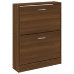 vidaXL Armoire à chaussures Chêne marron 59x17x81 cm Bois d'ingénierie
