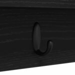 vidaXL Porte-manteau mural avec étagère Chêne noir 100 x 10.5 x 18 cm