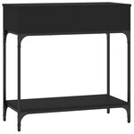 vidaXL Table console noir 75x34 5x75 cm bois d'ingénierie