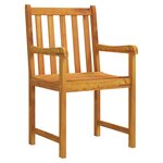 vidaXL Chaises de jardin lot de 2 Bois d'acacia solide
