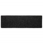 vidaXL Tapis de marches d'escalier 5 Pièces Noir 65x21x4 cm Aiguilleté