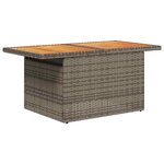 vidaXL Salon de jardin 5 Pièces avec coussins gris résine tressée