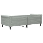 vidaXL Lit de repos gris clair 90x190 cm velours