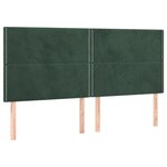 vidaXL Sommier à lattes de lit et matelas Vert foncé 180x200cm Velours