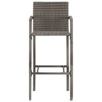 vidaXL Ensemble de bar de jardin 3 Pièces gris bois massif acacia rotin