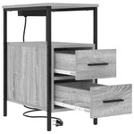 vidaXL Armoires de chevet 2 Pièces Sonoma gris 30 x 48 x 61 cm