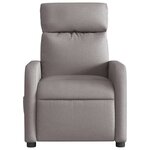 vidaXL Fauteuil de massage inclinable électrique Taupe Tissu