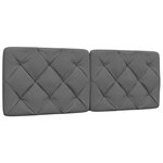 vidaXL Lit avec matelas gris foncé 140x190 cm tissu