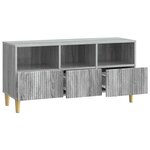 vidaXL Meuble TV Sonoma gris 102 x 34 5 x 50 cm Bois d'ingénierie