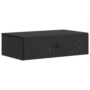 vidaXL Table d'appoint murale 59 x 34 5 x 17 cm Bois d'ingénierie Noir