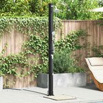 vidaXL Douche solaire extérieure Noir 217 cm PVC  aluminium