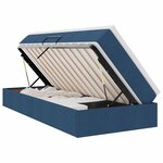 vidaXL Lit avec rangement et matelas Bleu 100 x 200 cm Polyester