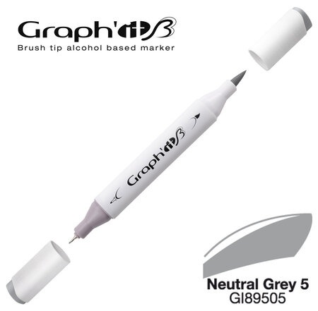 Marqueur manga à l'alcool Graph'it Brush 9505 Neutral Grey 5