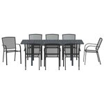 vidaXL Ensemble de salle à manger pour jardin 9 Pièces Acier