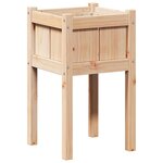 vidaXL Cache-pot de jardin Nature 40 x 40 x 70 cm Bois de pin massif