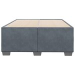 vidaXL Cadre de lit Gris foncé 120x200 cm Velours