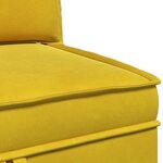 vidaXL Sofa avec rangement Jaune Velours