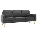 vidaXL Ensemble de canapés 2 Pièces Tissu Gris foncé