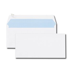 Boîte de 500 enveloppes blanches C6/C5 114x229 80 g/m² bande de protection GPV